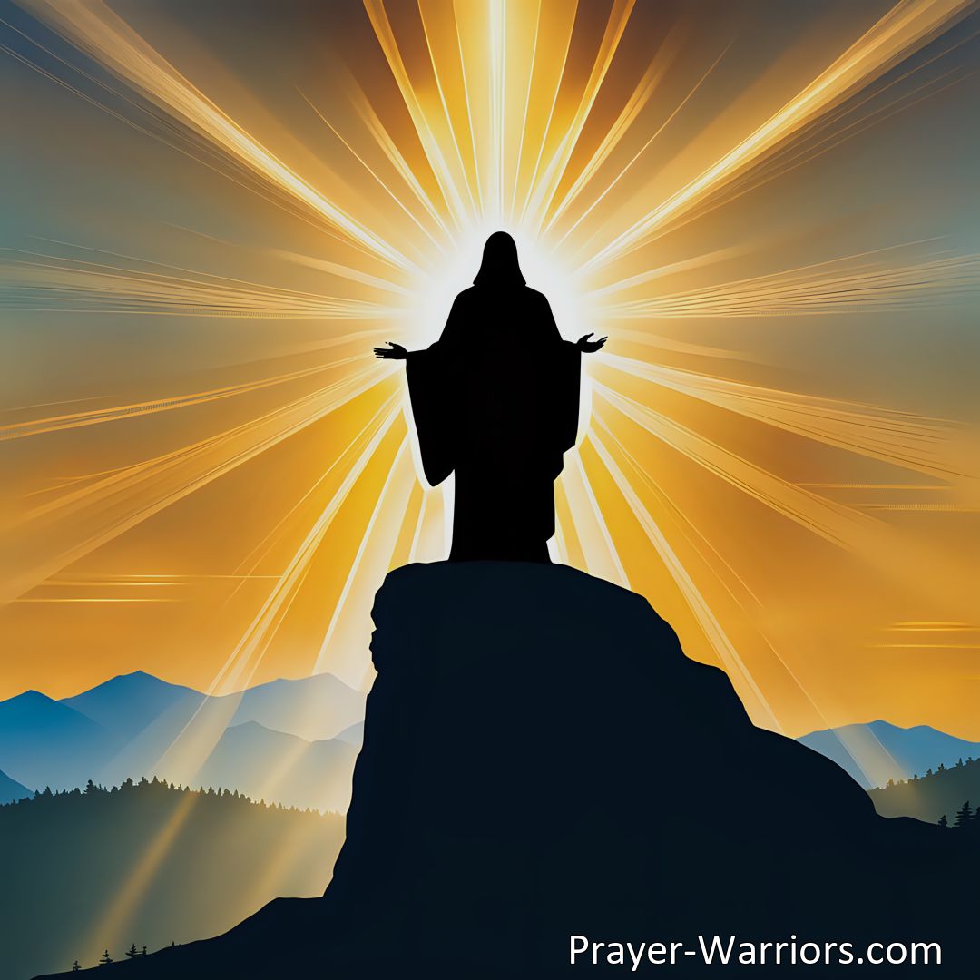 Freely Shareable Hymn Inspired Image Discover the power of prayer in Jesus' life with Jesus Went Upon The Mountain. From His birth to the cross, prayer shaped His journey. Emulate His example and strengthen your relationship with God through prayer.