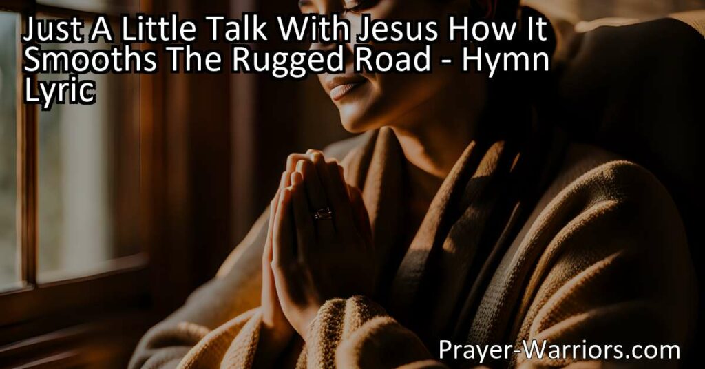 Experience the soothing power of just a little talk with Jesus. Find comfort