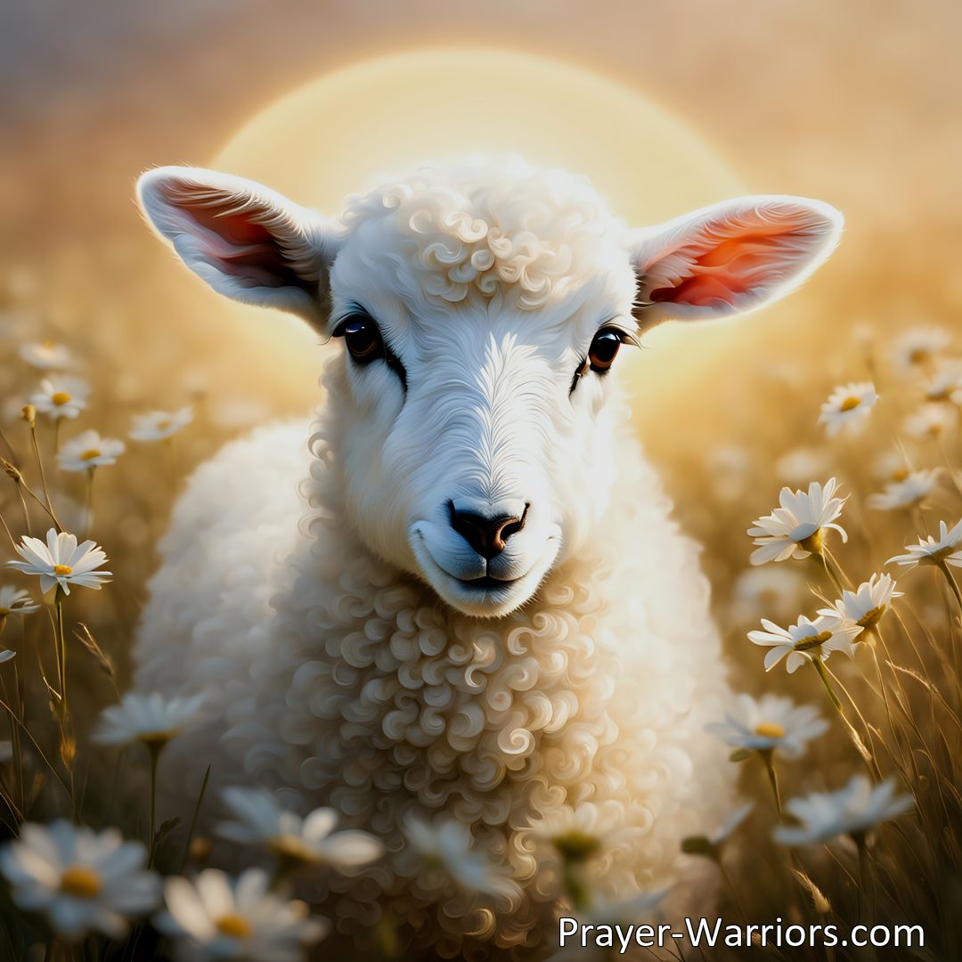 Freely Shareable Hymn Inspired Image Discover the meaning and significance of the hymn Lamb of God, O Jesus. Reflect on Jesus' love, mercy, and peace as the Lamb of God who takes away the sins of the world. Find hope and renewal in His presence.