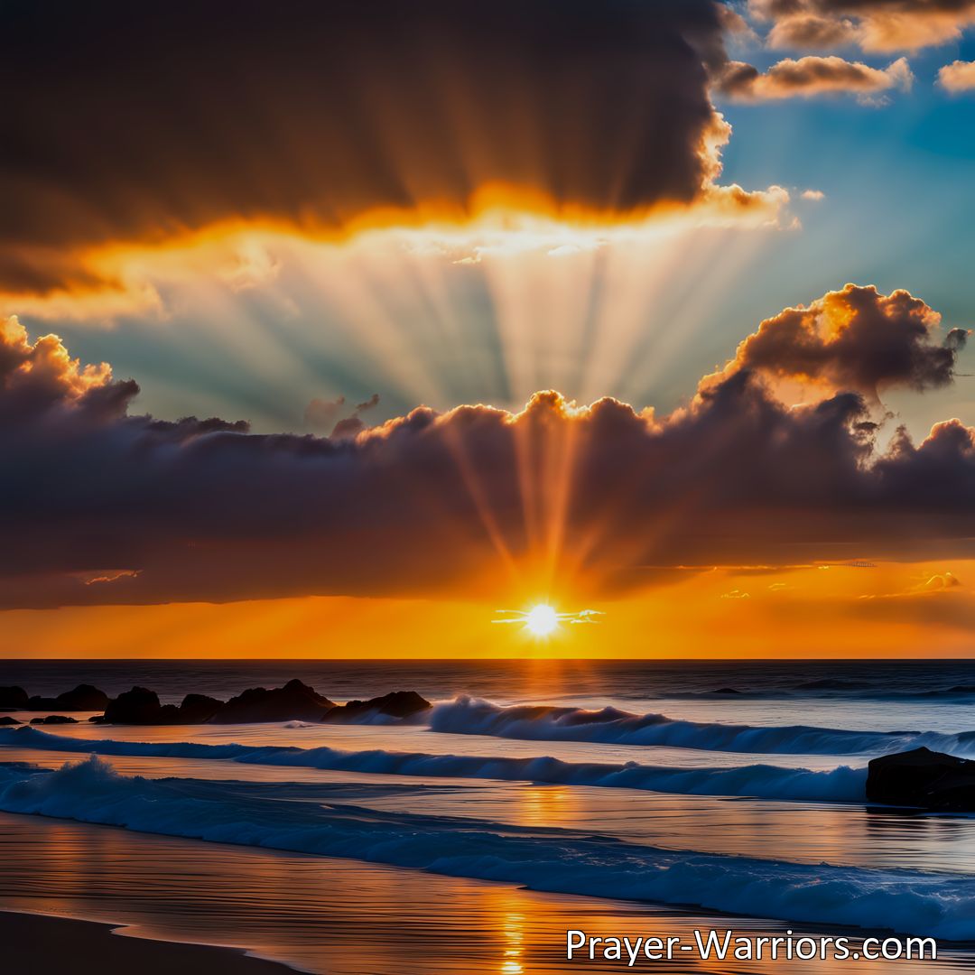 Freely Shareable Hymn Inspired Image Experience the transformative power of the Spirit with Like The Beams That From The Sun. This hymn illuminates, purifies, strengthens, and blesses our lives. Find inner peace and fulfillment with the Spirit's guidance.