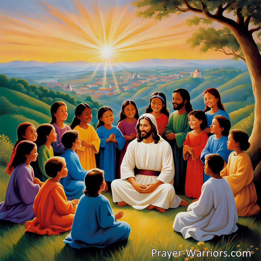 Freely Shareable Hymn Inspired Image Discover the beauty of Jesus's love and teachings in Listen To The Voice Of Jesus O So Sweet. Embrace His acceptance and draw near to Him as cherished children of God. Have faith and love Him faithfully.