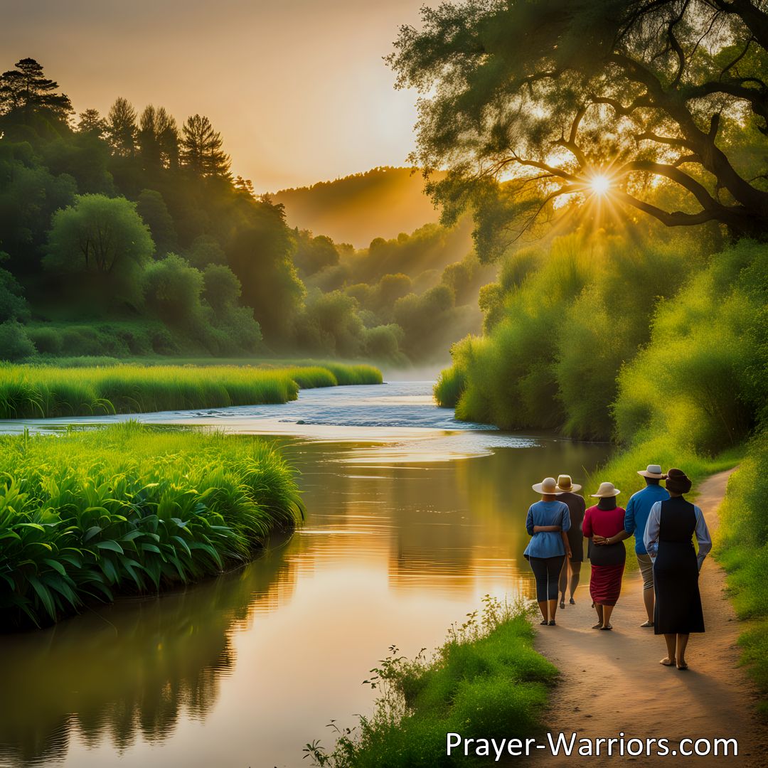 Freely Shareable Hymn Inspired Image Discover the peace and joy of living where the healing waters flow. Find refreshment, guidance, and true healing in life's journey. Cast your burdens aside and experience the power of faith.