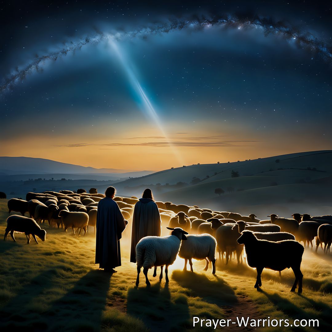 Freely Shareable Hymn Inspired Image Experience the profound story of some humble shepherds in Long Long Ago Some Shepherds. Join their extraordinary journey to encounter the Prince of Peace and find hope, joy, and divine love. Celebrate Christmas with this beautiful hymn.