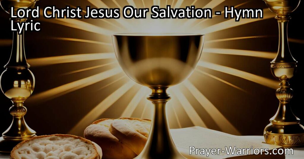 "Discover the profound significance of bread as a sacramental symbol in Christian faith. Explore the transformative power of communion with Lord Christ Jesus Our Salvation. Join us in praise and adoration!" (159 characters)