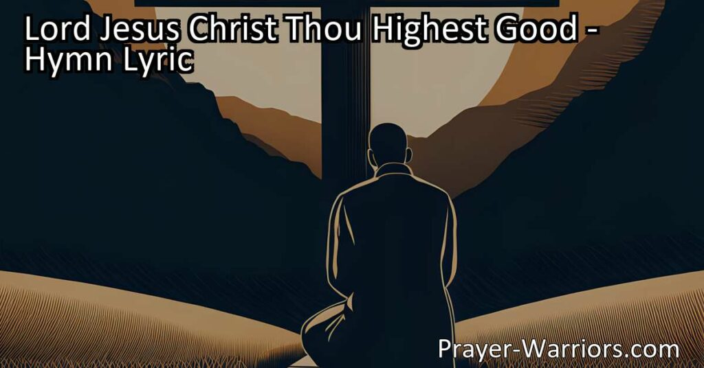 Discover the heartfelt hymn "Lord Jesus Christ