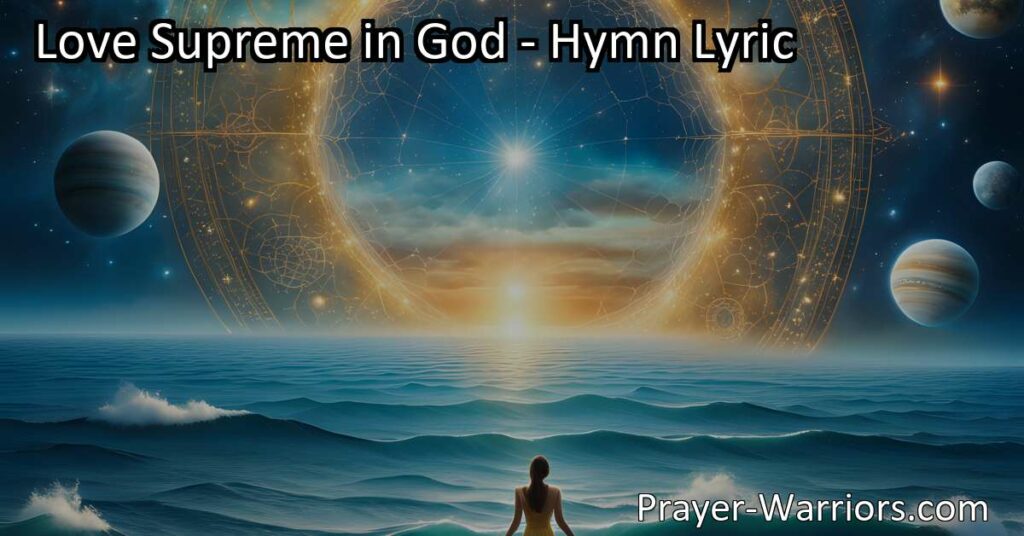 Discover the depths of God's love in this hymn
