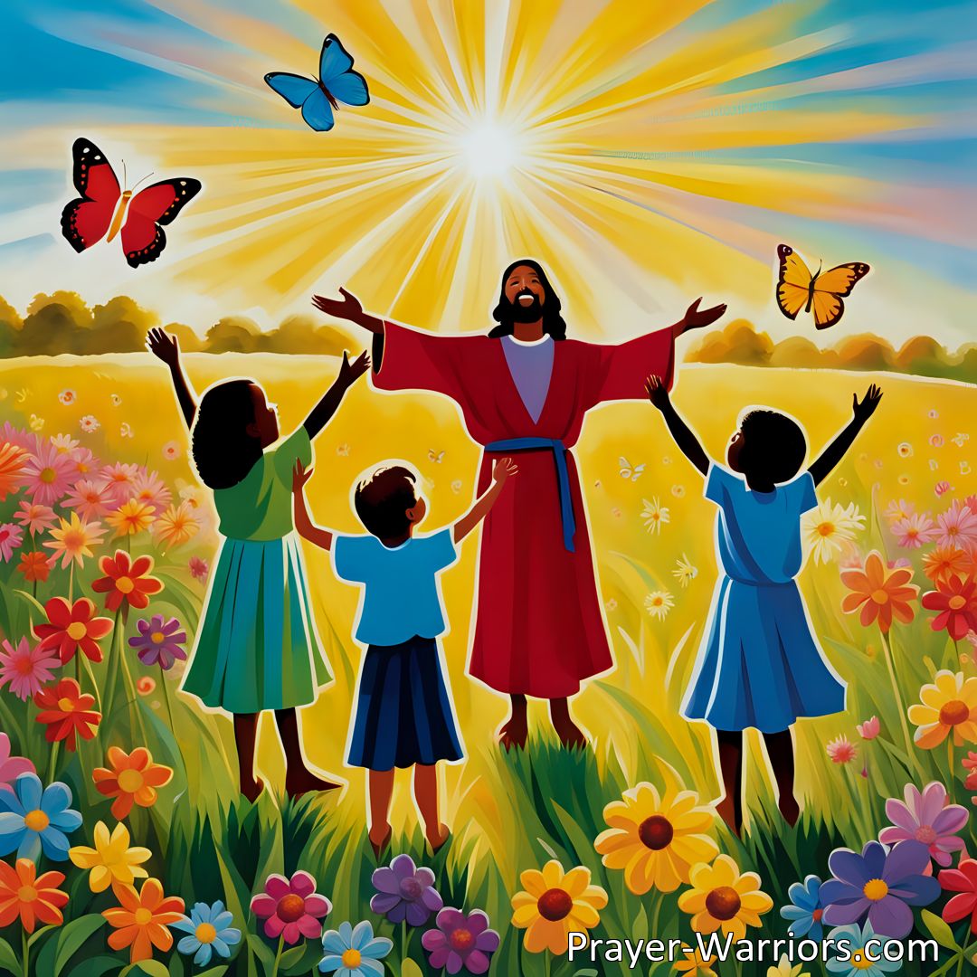 Freely Shareable Hymn Inspired Image O Come In Childhood's Sunny Hour: Seek Your Savior's Face. Find grace, salvation, and heavenly things as children. Remember the Shepherd and seek Him in your youth for love, hope, and peace.