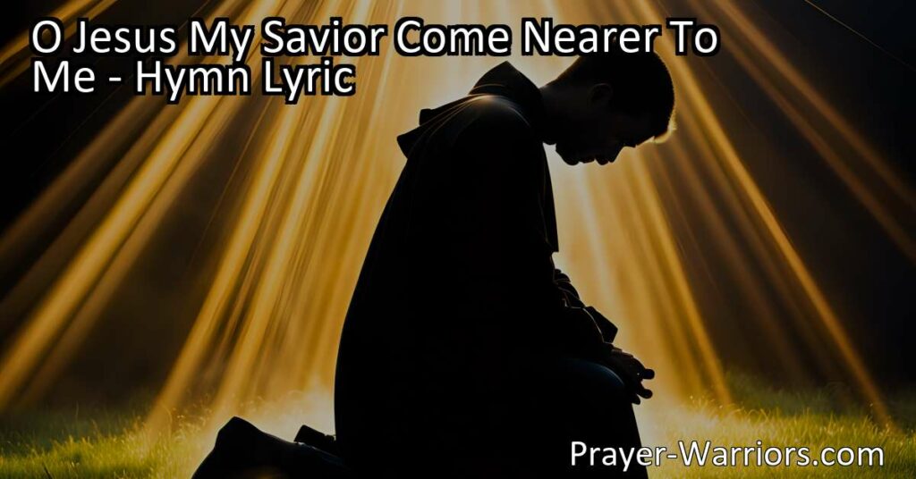 Experience a deeper connection with Jesus through the heartfelt hymn