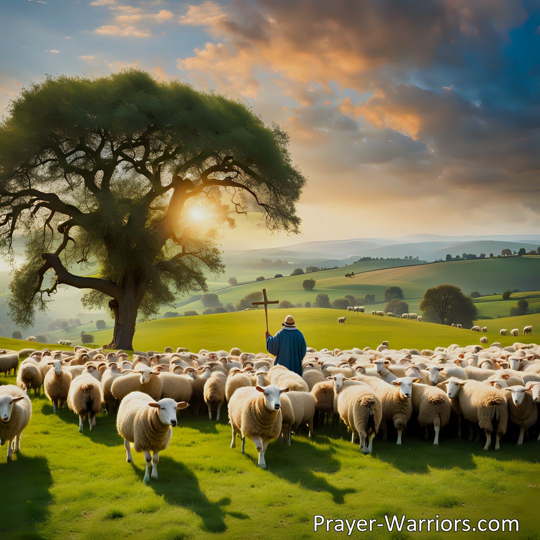 Freely Shareable Hymn Inspired Image Experience the boundless love and sacrifice of O Lord Who In Thy Love Divine. Reflect on the parable of the lost sheep and find solace in the guidance of faithful pastors. Join us in praising the Father, Son, and Holy Ghost.