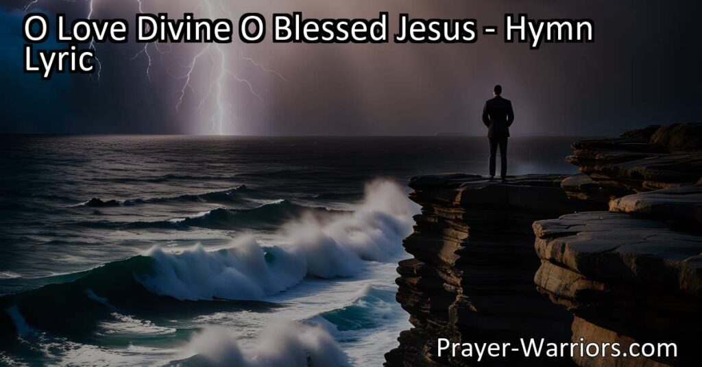 Find solace and rest in the divine love of Jesus. Sing praises through life's challenges and find peace in His boundless blessings. O Love Divine O Blessed Jesus.
