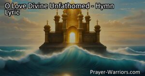 Discover the depths of divine love in "O Love Divine Unfathomed." This hymn explores the boundless power of love to redeem and bring peace to our troubled souls. Embrace this unfathomable love and let it reign in your heart.