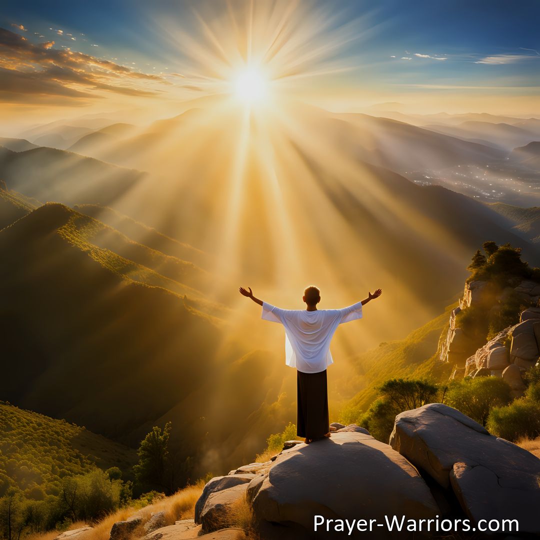 Freely Shareable Hymn Inspired Image Seeking Peace and Protection in Prayer - O My Soul On Wings Ascending. Find solace and guidance in the power of prayer, connecting with the divine and finding comfort in the holy mount.