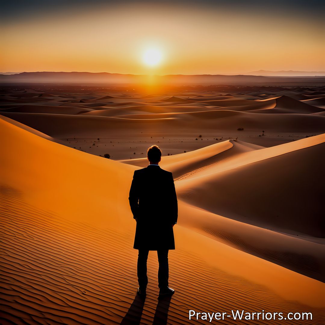 Freely Shareable Hymn Inspired Image Find hope in the Burden Bearer on a desert wild and lonely. Discover solace, redemption, and purpose in the transformative power of Christ. Share your story of finding hope in the midst of despair.