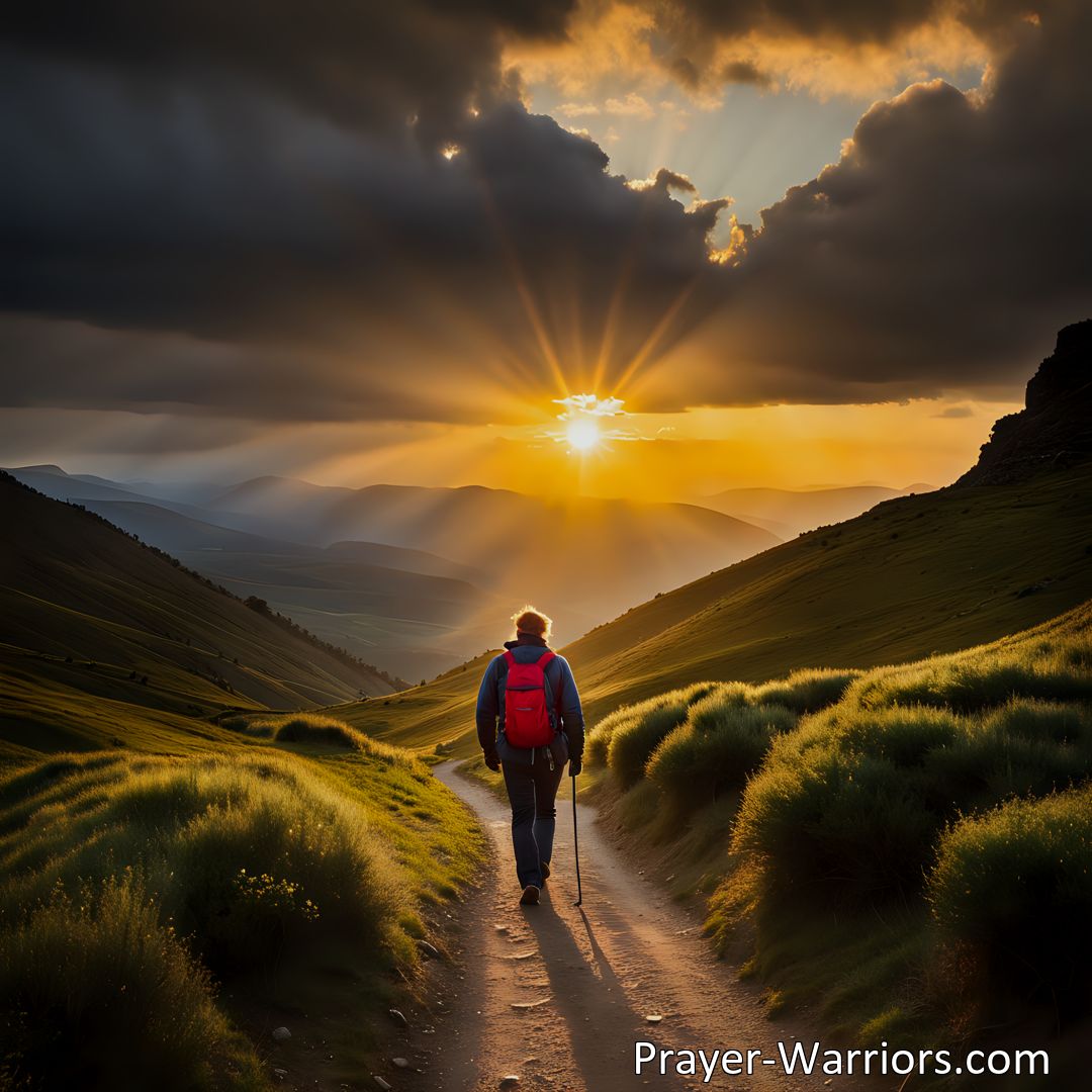 Freely Shareable Hymn Inspired Image Experience the Power of a Beam of Sunshine - Find Love, Hope, and Peace. Spread Kindness, Share Jesus' Message. Embrace Your Role as a Bearer of Sunshine.