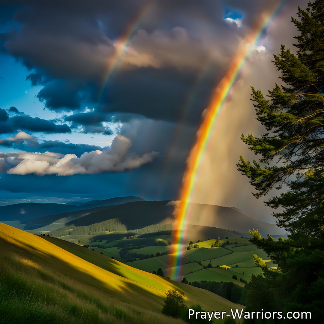 Freely Shareable Hymn Inspired Image Press onward through life's challenges with hope and trust in Christ. Find strength in his love and guidance through sun and rain, joy and pain. Overcome the shadows and rejoice in eternal victory.