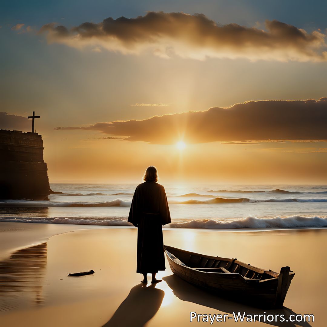 Freely Shareable Hymn Inspired Image Experience the compassionate love of Jesus as He walks amidst broken souls. Find solace in His harbor and restore your weary spirit. Our Jesus Walks Where The Wrecks Wash In.