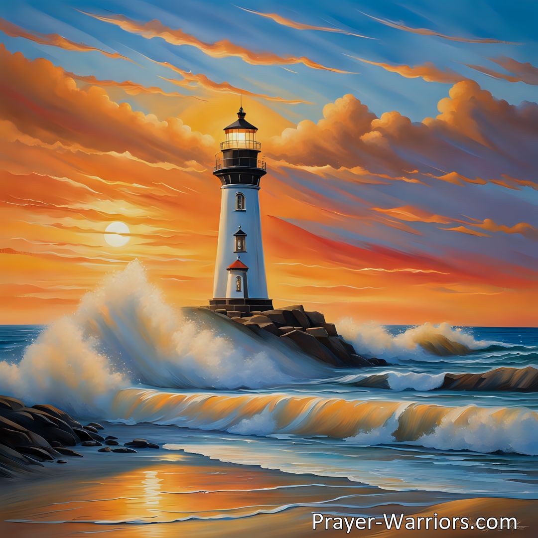 Freely Shareable Hymn Inspired Image Out On Lifes Waters We're Sailing: Navigate Life's Challenges with Courage, Patience, Truth, and Love. Discover the power of these guiding signals on your journey.