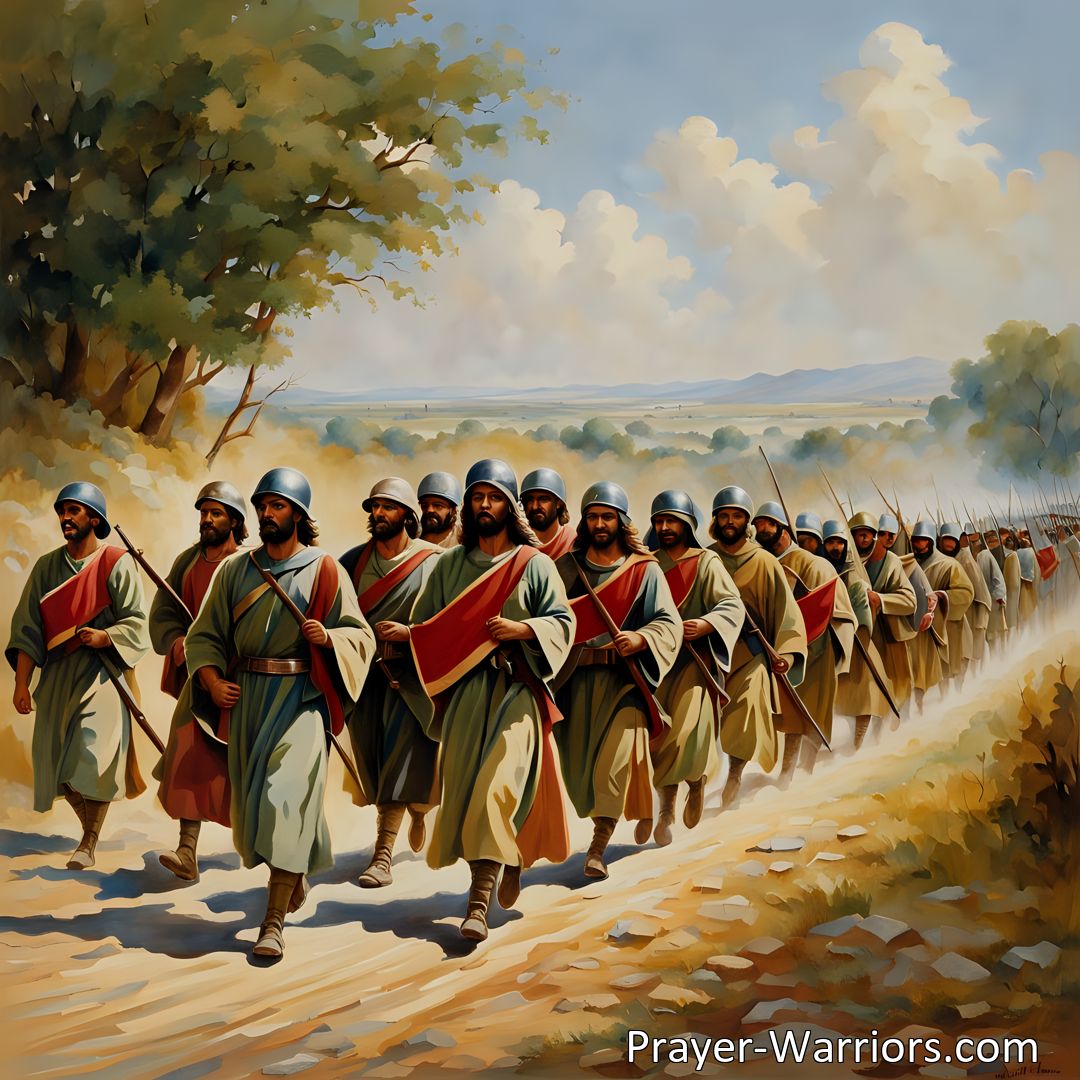 Freely Shareable Hymn Inspired Image Follow and serve Jesus wherever He leads, on a mission of relief and battle for God and right. Join the call to follow Jesus as a true soldier of faith.