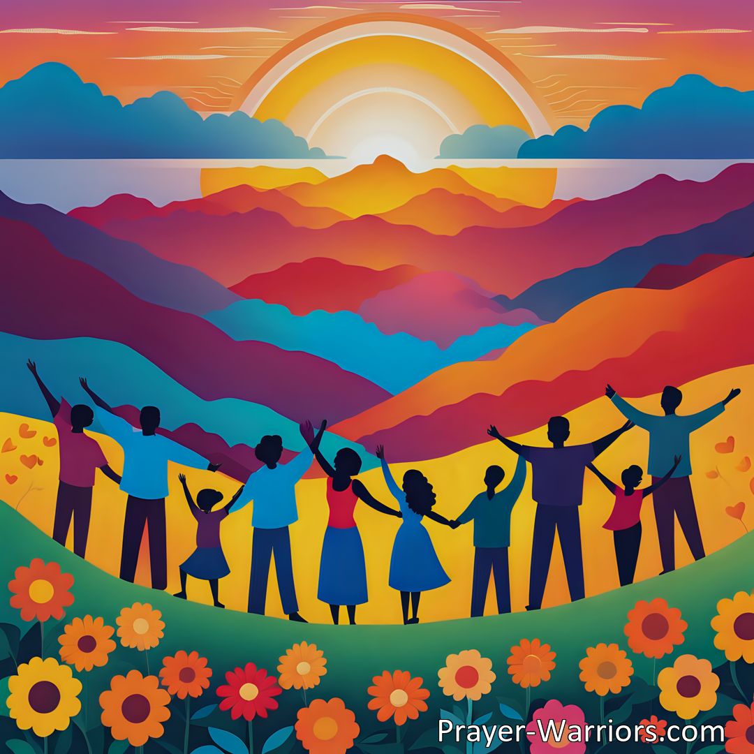 Freely Shareable Hymn Inspired Image Experience the beauty and blessings of the morning sun ascending in See The Morning Sun Ascending hymn. Join the chorus of voices praising God's love and mercy in this joy-filled celebration. Hallelujah!