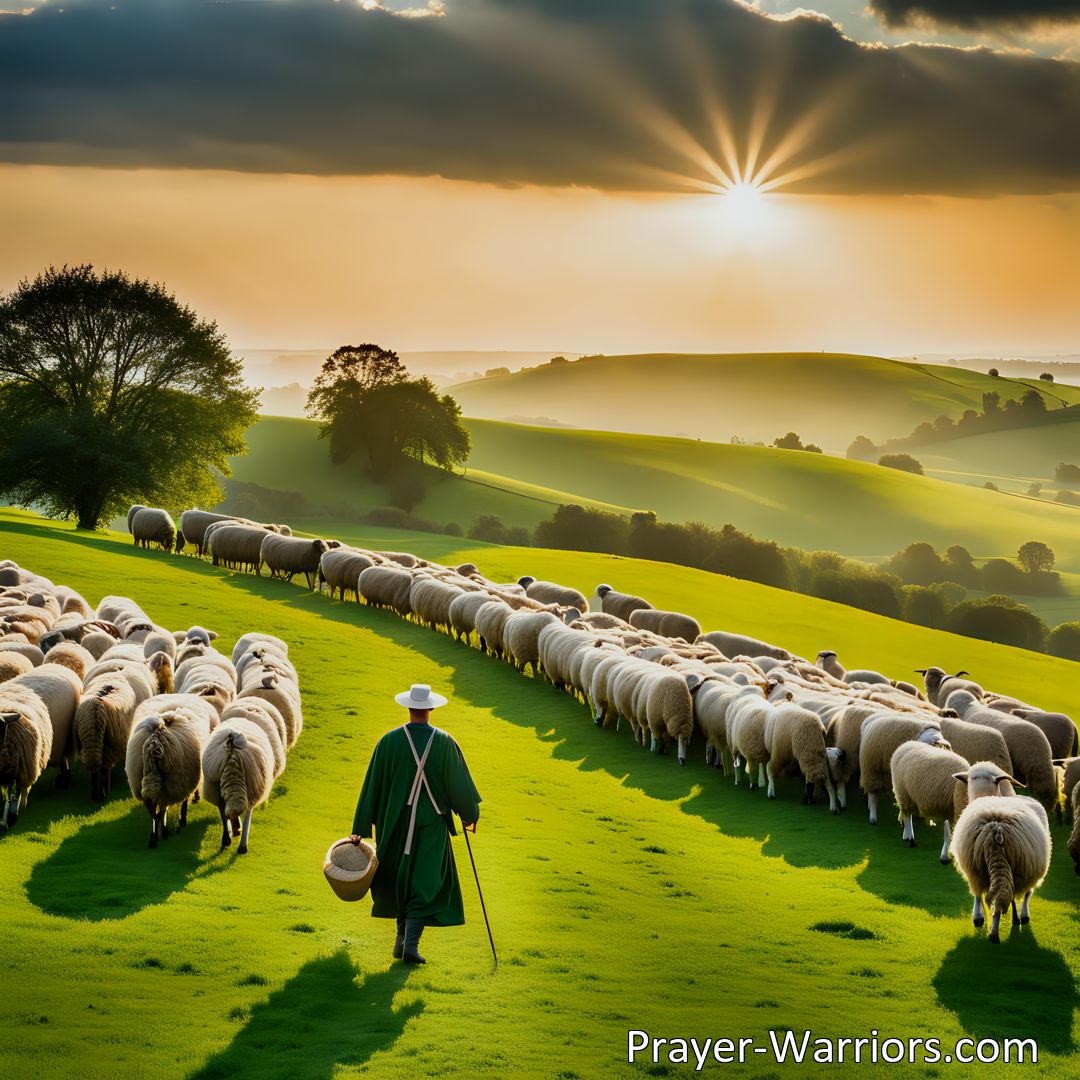 Freely Shareable Hymn Inspired Image Shepherd Of Souls: Nourishment for Our Journey - Find strength and guidance from Jesus, the Shepherd of Souls, who refreshes and blesses us on life's journey. Discover the power of His Word and communion in this hymn of spiritual nourishment.