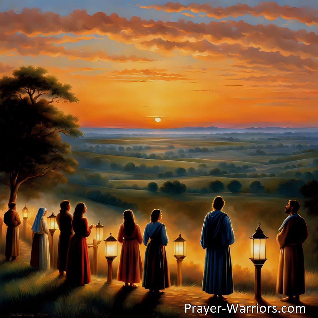 Freely Shareable Hymn Inspired Image Get Ready for Jesus: Should Jesus Come At Early Morning? Reflect on your readiness to meet Jesus and be prepared for His glorious return.