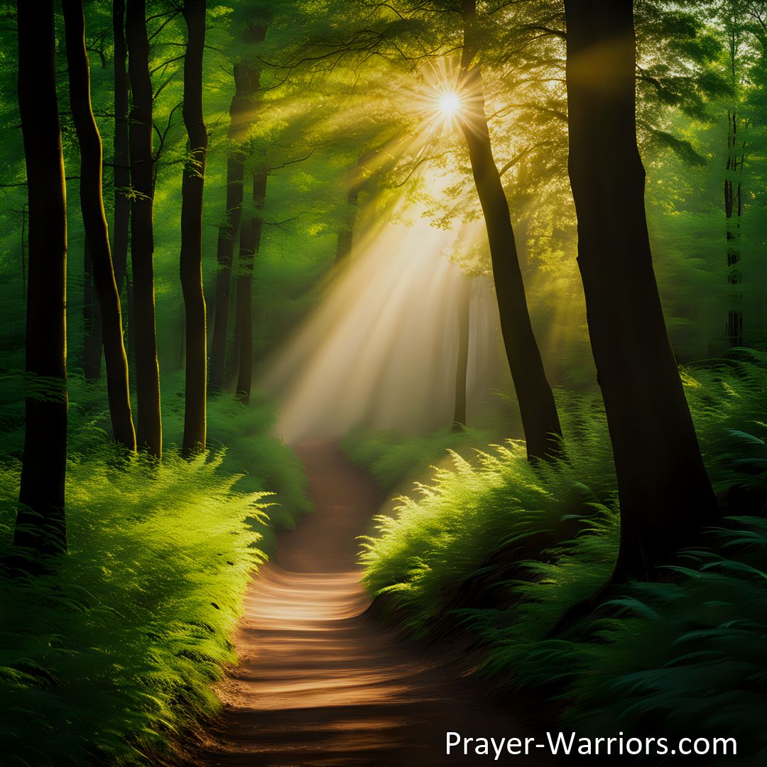 Freely Shareable Hymn Inspired Image Humble request for guidance and strength in Show Us Thy Way, O Lord hymn. Trusting in the Lord's wisdom, we commit to following His bright and right path, seeking to be purified and hear His approval when called home.