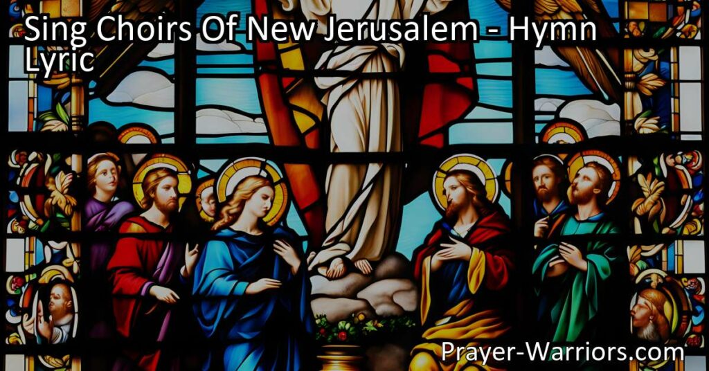 "Sing Choirs of New Jerusalem: Join the Joyous Celebration of Christ's Paschal Victory! Experience the Power of His Triumph over Death and Find Unity in Communion with All Saints."