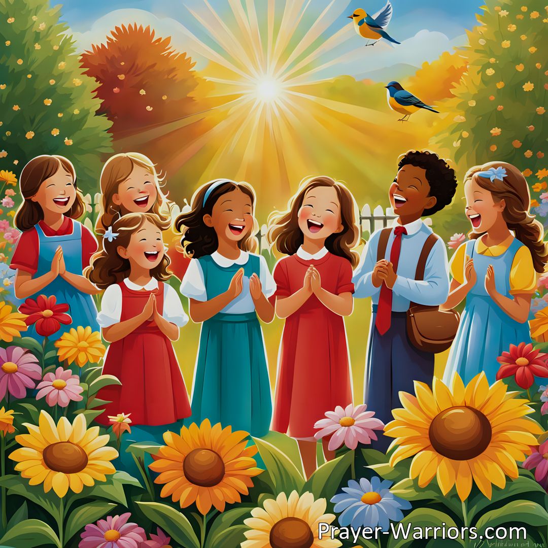 Freely Shareable Hymn Inspired Image Sing Praises To Jesus: Join in joyful songs and express gratitude for Jesus's blessings. Let's celebrate and appreciate our school, friends, and the wonders of the world in this musical tribute.