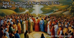 "Sing to Jehovah a new song in this agreeable tune - a joyful song of praise and adoration. Let every tongue join in worship and bless His name. Discover His wonders and proclaim His glory to all nations. Our God is mighty and deserving of all praise. Let us bring offerings and reverence Him in His house. Proclaim His reign and justice to the world. Let creation rejoice and sing in joyful harmony. Worship the Lord with truth and righteousness."