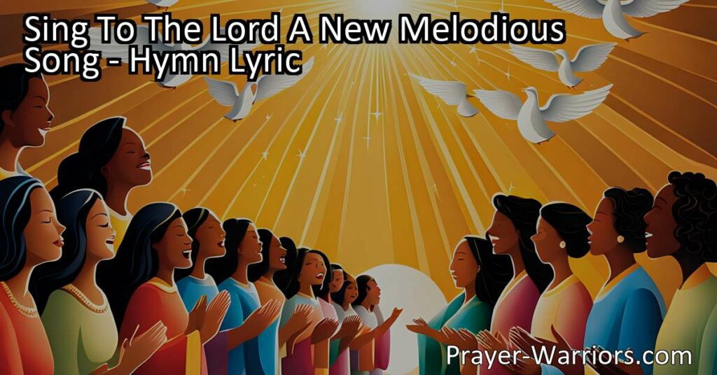 Sing To The Lord A New Melodious Song: Unite in joyful adoration