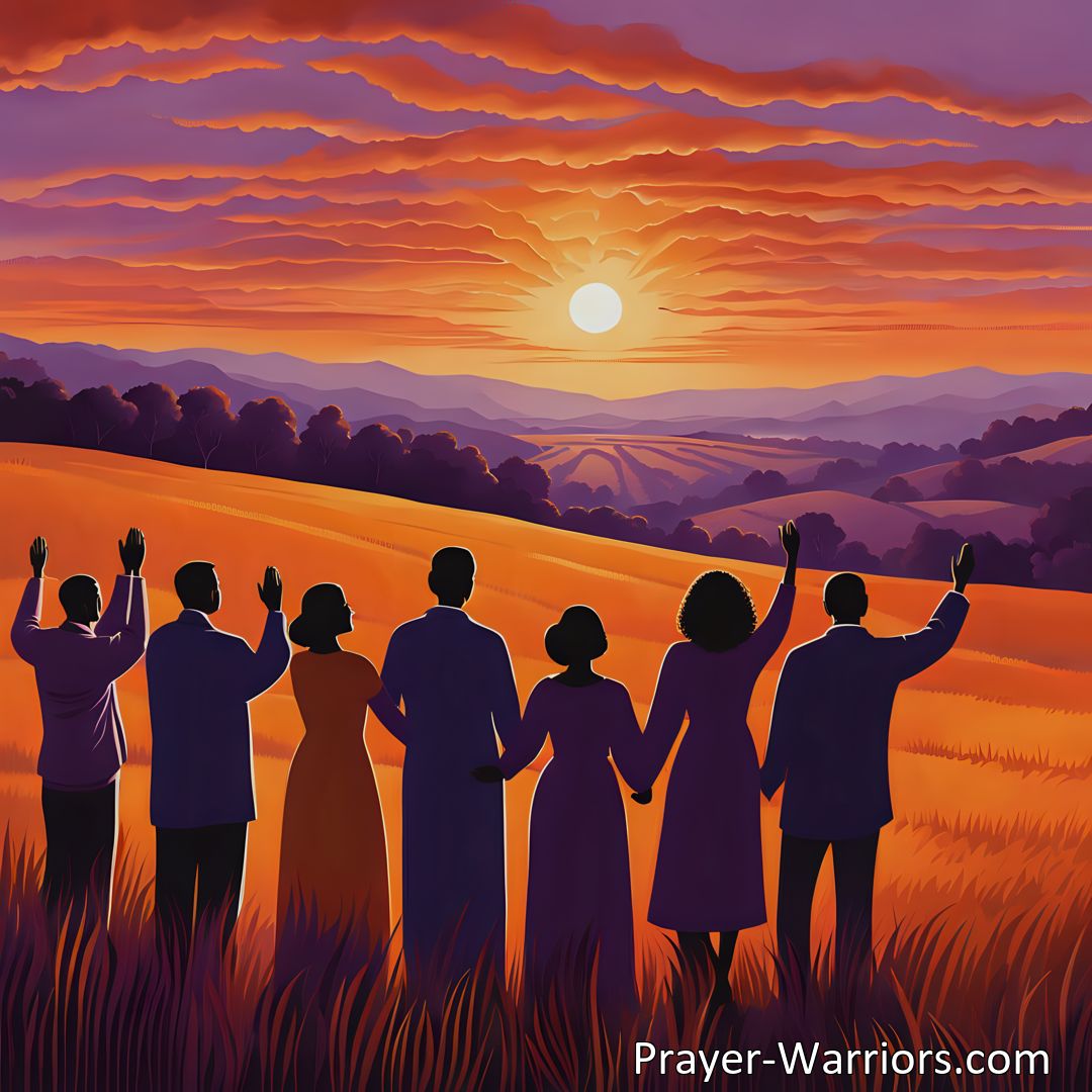 Freely Shareable Hymn Inspired Image Discover the beauty of a day's end as the sun slowly sinks. Reflect on blessings, God's love, and find solace in a future of rest and triumph. Slowly Sinks The Setting Sun encourages gratitude and praise.