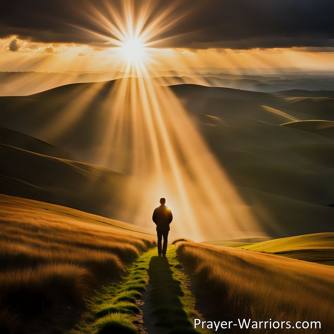 Freely Shareable Hymn Inspired Image Find hope and solace in difficult times with the hymn Somewhere The Sun Is Brightly Beaming. Discover the power of trust in God and the promise of a brighter land.