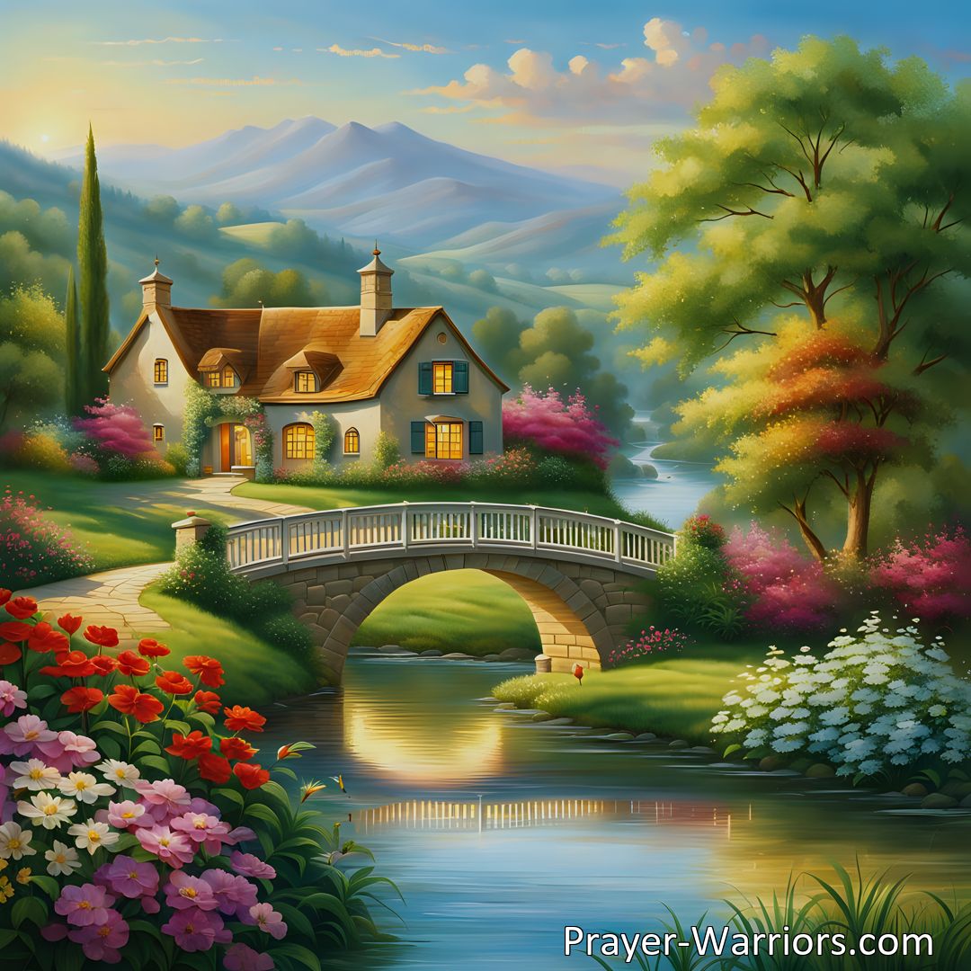Freely Shareable Hymn Inspired Image Discover the longing and hope captured in the hymn Sweet Home Beyond The River. This heartfelt hymn reminds us of the joys that await those who remain faithful, offering solace and encouragement for our earthly toils.