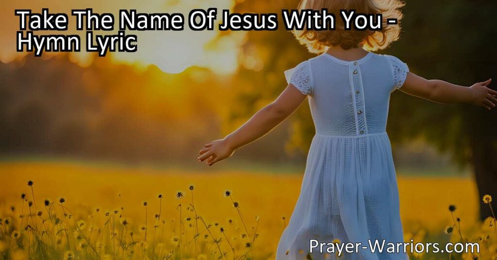 Discover the power of taking the name of Jesus with you wherever you go. Find joy