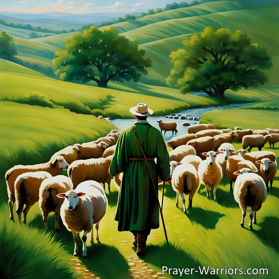 Freely Shareable Hymn Inspired Image Experience the guidance and care of God as the shepherd of love. Find comfort in His provision, restoration, and protection. Trust in His constant guidance and grace.