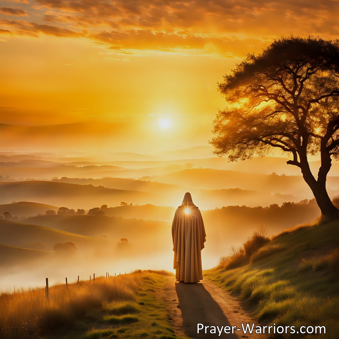 Freely Shareable Hymn Inspired Image Experience the Glory: The Golden Morning - a hymn capturing the anticipation of Jesus Christ's second coming. Rise with triumph and extol His holy name. Discover hope and prepare for His return.