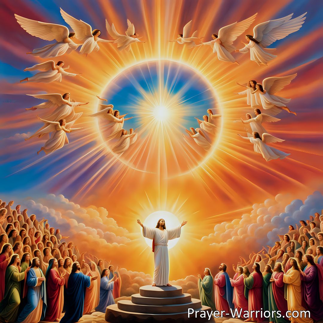 Freely Shareable Hymn Inspired Image Experience the breathtaking vision of Christ's second coming in The Sun Will Pale Before Him hymn. Find hope, joy, and anticipation for a better future filled with everlasting peace and happiness when Jesus comes again.