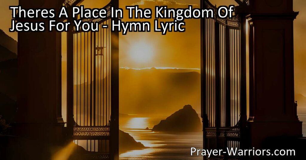 Discover the special place waiting for you in the kingdom of Jesus. Find solace