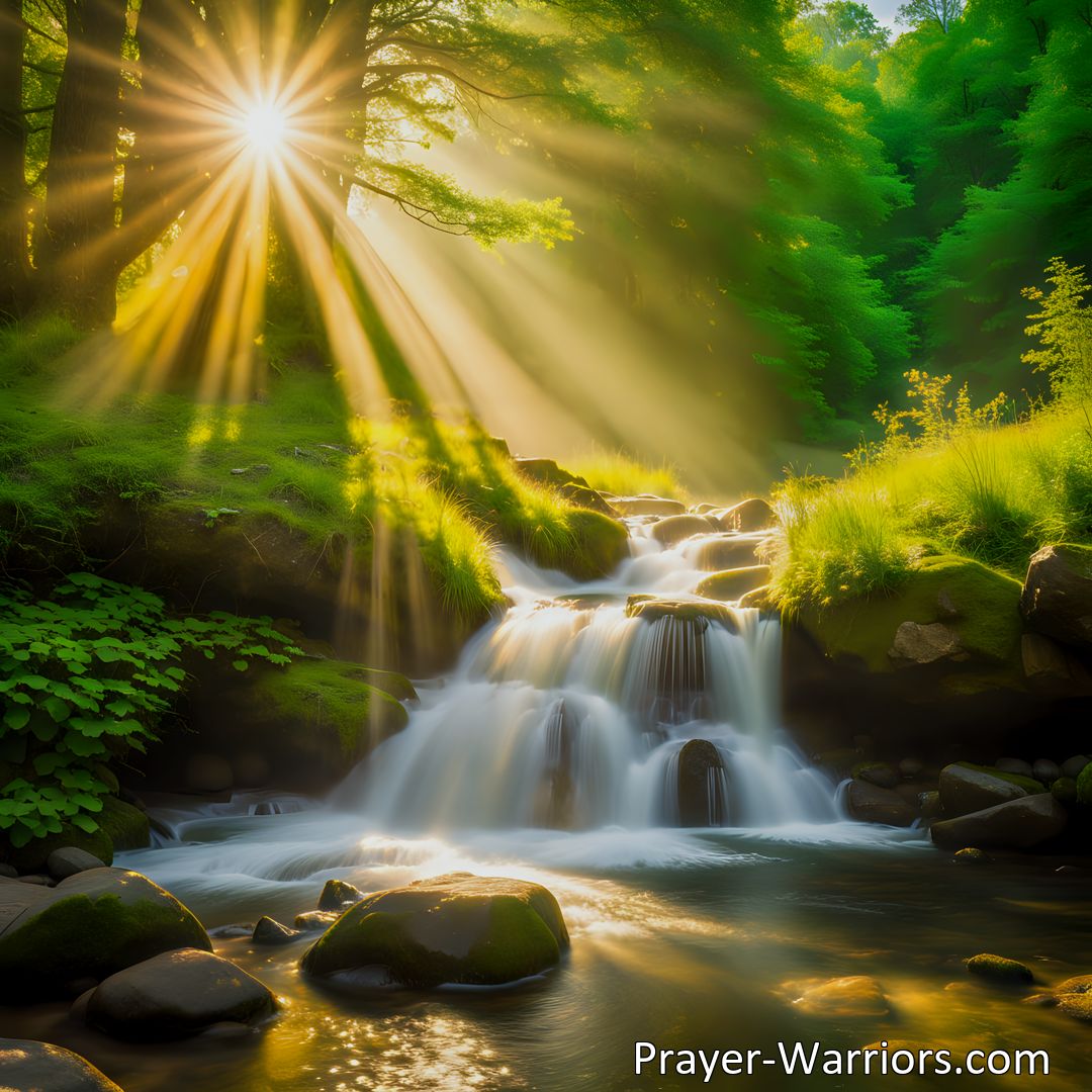 Freely Shareable Hymn Inspired Image Quench your spiritual longing with Thirst for Living Waters. Dive into the universal yearning for true fulfillment and connection, finding solace in the divine stream that can satisfy our deepest thirst.