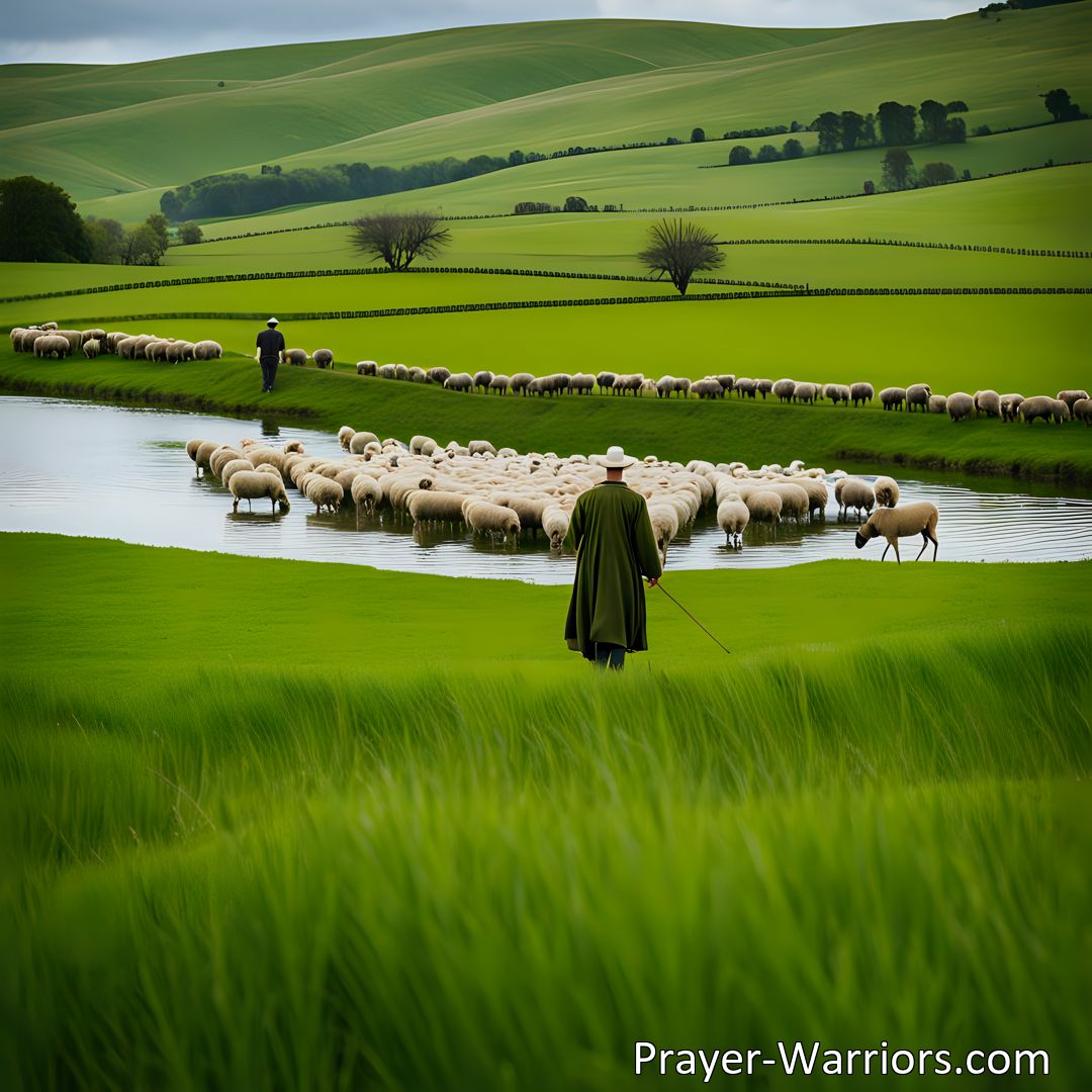 Freely Shareable Hymn Inspired Image Experience the unwavering love and care of Jesus, our shepherd, in Tis Jesus The Shepherd Who Cares For The Sheep hymn. Find comfort knowing Jesus will never forsake us. Follow the shepherd and hold onto his promises for eternal hope.