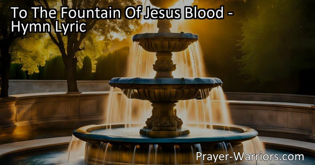 Discover forgiveness and freedom in the fountain of Jesus' blood. Through simple faith