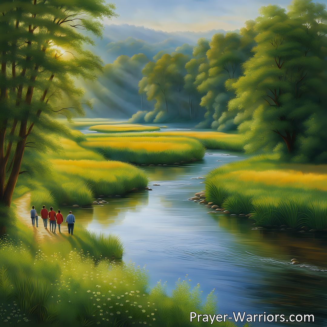 Freely Shareable Hymn Inspired Image Quench your spiritual thirst with the power of prayer! Take the vessel of prayer to the waters of life and discover everlasting joy and blessings. Haste away, thirsty soul, and embark on a journey of divine fulfillment.
