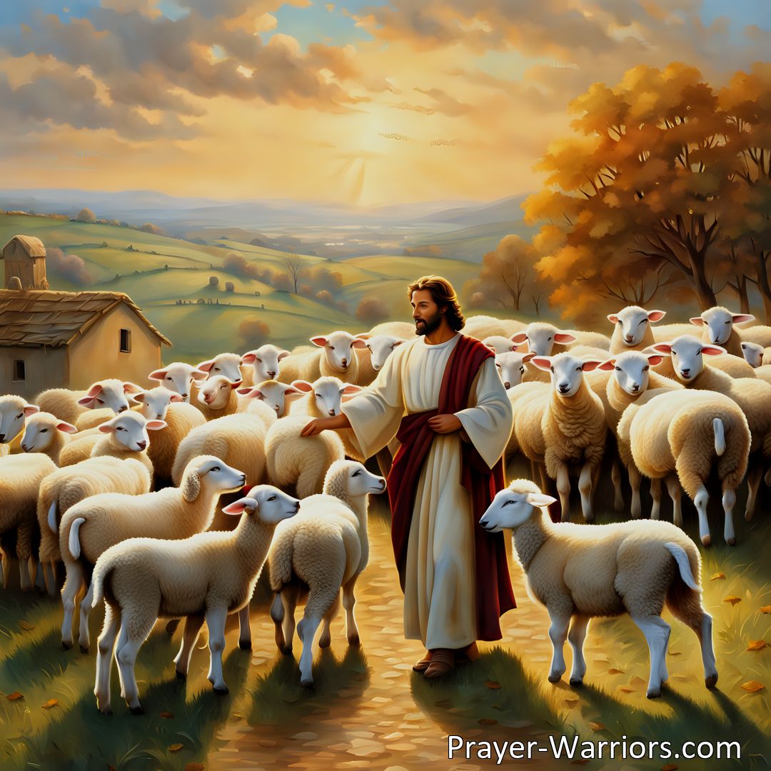 Freely Shareable Hymn Inspired Image Discover the meaning of being lambs of Jesus and expressing our gratitude. Learn how to live as precious lambs, guided by our Shepherd. Find comfort in our identity as lambs of Jesus.