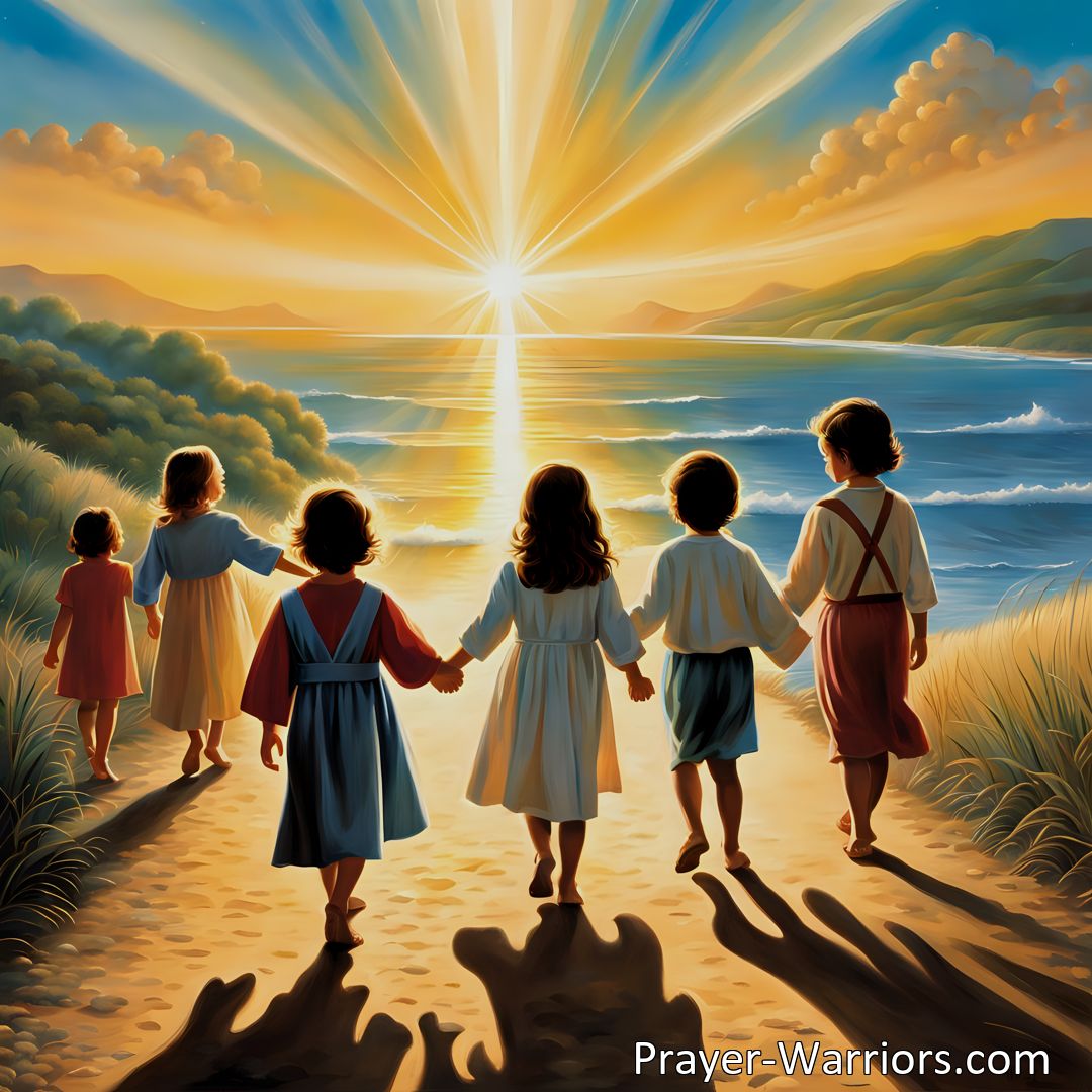Freely Shareable Hymn Inspired Image We Are Little Friends Of Jesus: Spreading God's Love and Kindness on our Journey to Heaven. Be a light in the world, spreading joy and illuminating lives with acts of kindness and words of love. Let us embrace the calling of being little friends of Jesus.