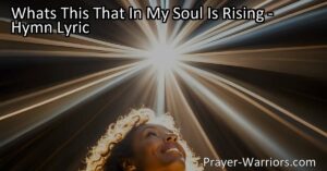 Discover the transformative power of grace and mercy in "What's This That In My Soul Is Rising." Explore the journey to righteousness and find hope in God's free gift of mercy. Seek the road to glory and embrace a life filled with love and forgiveness.