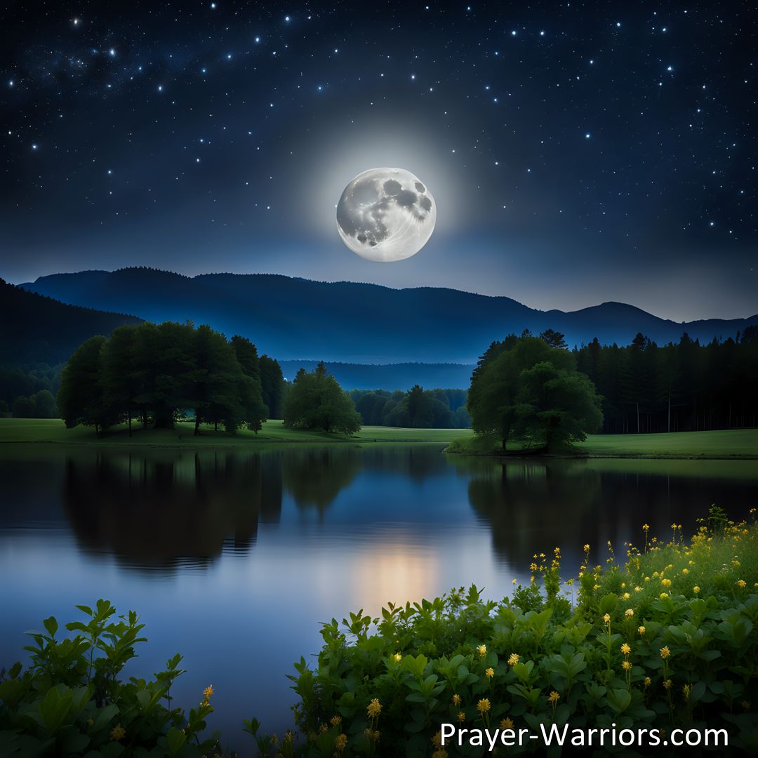 Freely Shareable Hymn Inspired Image Unlocking the Power of the Night: When Darkness Falls and Night is Here, Discover the Beauty and Meaning of Our Hymns of Praise, Embracing the Tranquility and Connection Found in the Shadows.