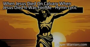 Reflect on the profound sacrifice of love when Jesus died on Calvary. Explore the immeasurable debt of gratitude we owe for His selfless act and be inspired to love others as Christ loved us.