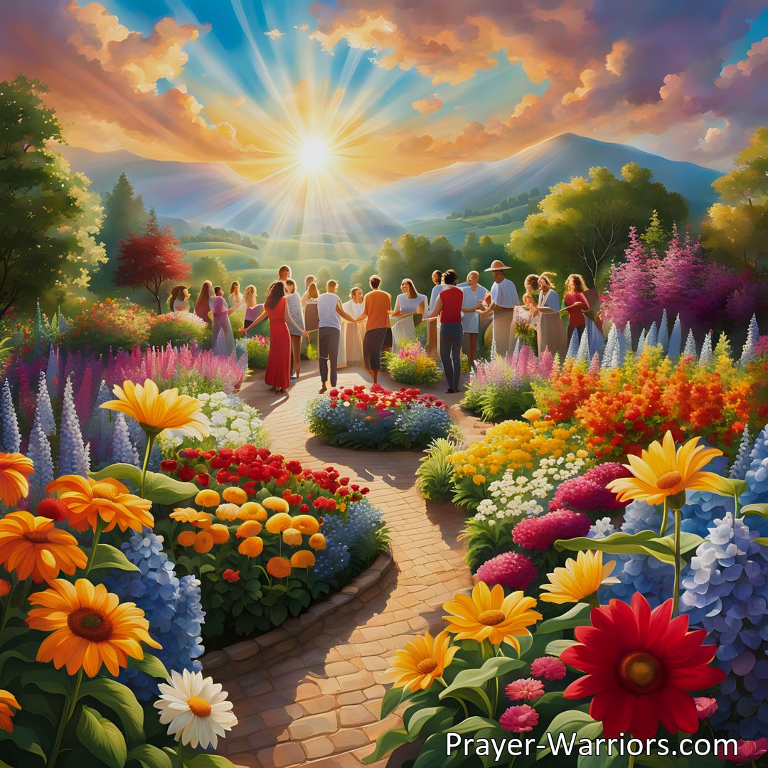 Freely Shareable Hymn Inspired Image Experience the Beauty of Spring: When Spring Unlocks The Flowers celebrates God's creation and urges us to appreciate nature's wonders. Embrace the changing seasons and find solace in our Creator.