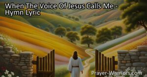 Discover the power of Jesus' voice and the hope it brings. Embrace a journey of faith and find comfort in His guidance through life's challenges. When The Voice Of Jesus Calls Me: A Journey of Faith and Hope to the Pearly Gates.