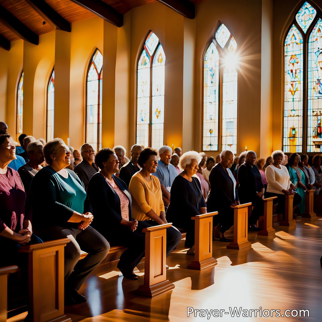 Freely Shareable Hymn Inspired Image Wherever Faithful Souls Are Joined - Experience the promise of God's presence as He hears and answers our prayers. Join us in worship and find solace, peace, and renewal in His loving presence.